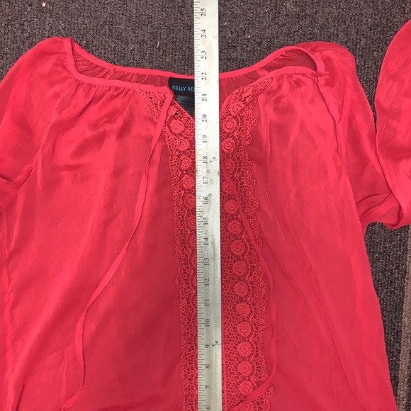 Sheer Red Boho Top - Picture 5 of 12